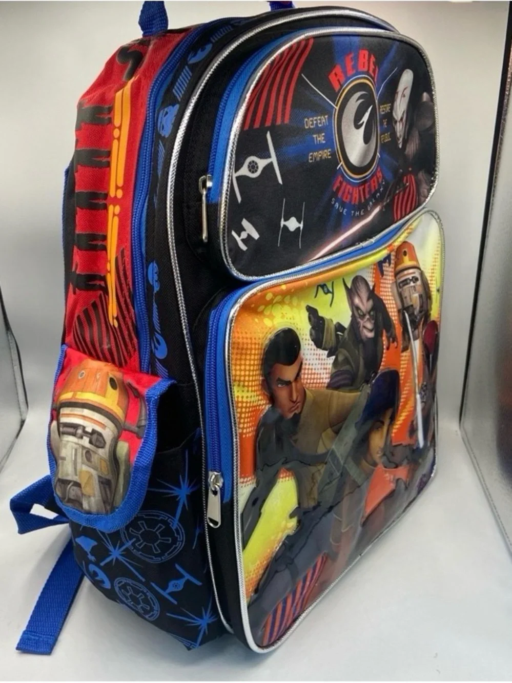 Star Wars -Rebel Fighters- Large Reinforced School Backpack 16”H x 12”W NEW